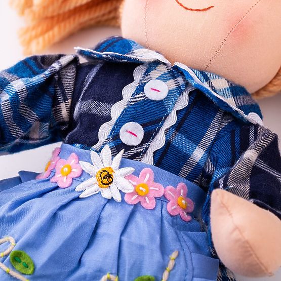Bigjigs Toys Tkanina punčka Katie 34 cm