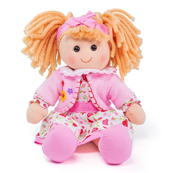 Bigjigs Toys Tkanina punčka Kelly 34 cm