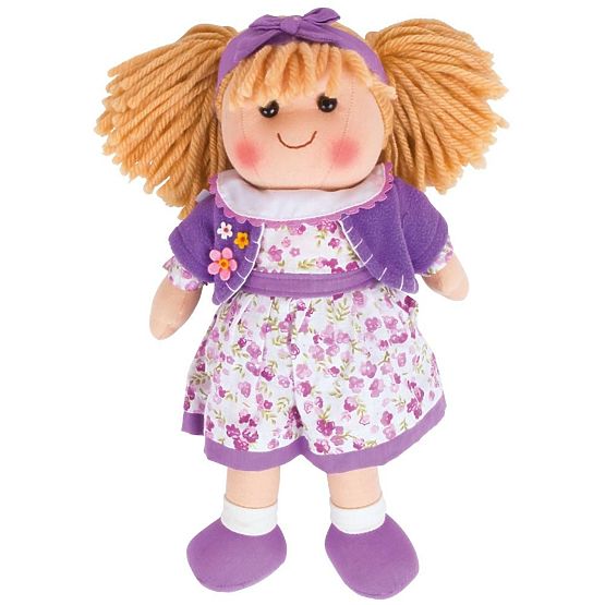 Bigjigs Toys Tkanina punčka Laura 34 cm