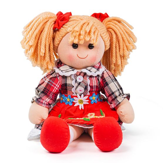 Bigjigs Toys Tkanina punčka Mandie 34 cm