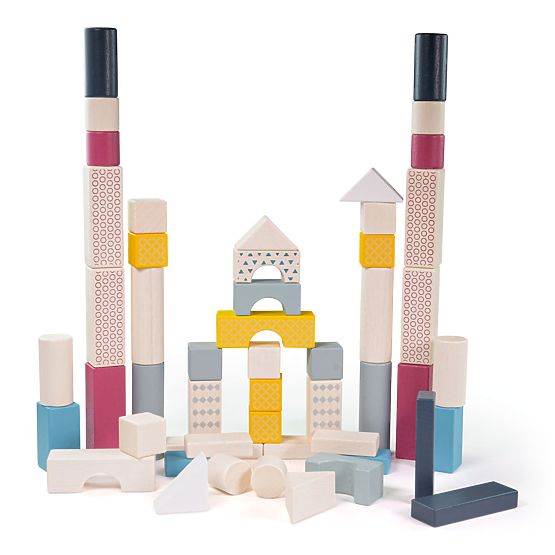 Bigjigs Toys Vedro s kockami 50 kosov