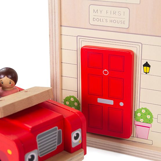Bigjigs Toys Zložljiva hišica s pripomočki