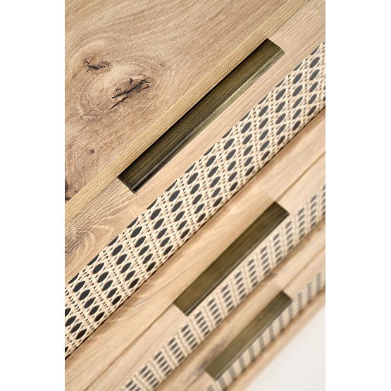 BORNEO KM-2 komoda hrast artisan/črna