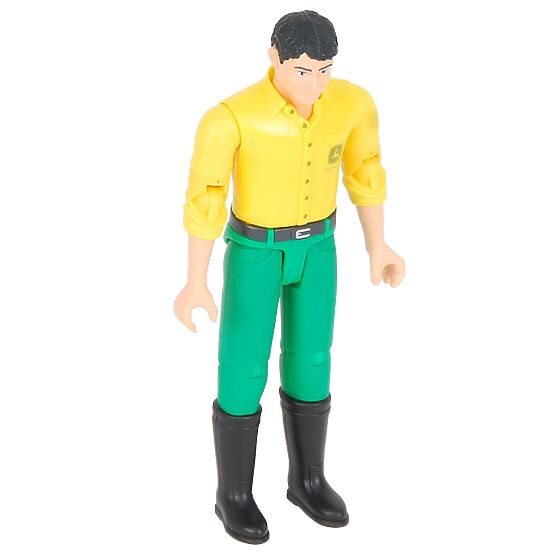 Bruder BWORLD Figura John Deere rumena majica, zelene hlače