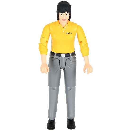 Bruder BWORLD Figurica ženska rumena majica, sive hlače