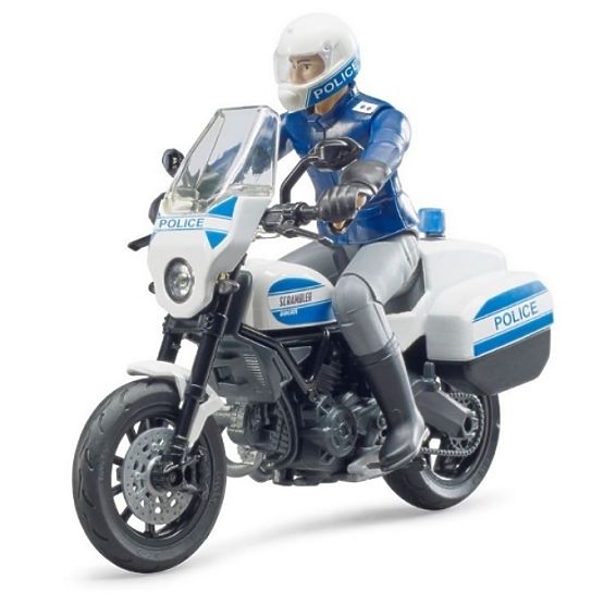Bruder BWORLD policijski motocikel Ducati Scrambler z voznikom