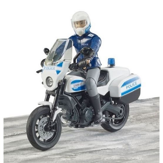Bruder BWORLD policijski motocikel Ducati Scrambler z voznikom