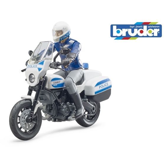 Bruder BWORLD policijski motocikel Ducati Scrambler z voznikom