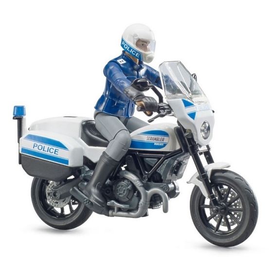Bruder BWORLD policijski motocikel Ducati Scrambler z voznikom