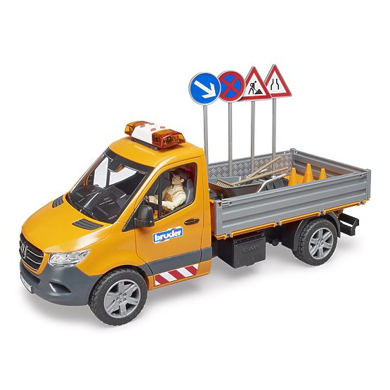 Bruder Cestno vzdrževalno vozilo MB Sprinter s figurico in dodatki