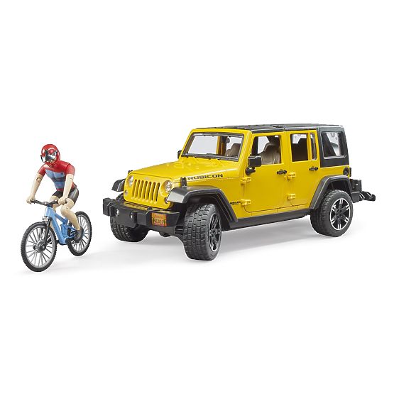 Bruder Jeep Wrangler Rubicon s kolesarjem in kolesom
