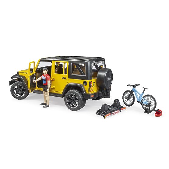 Bruder Jeep Wrangler Rubicon s kolesarjem in kolesom