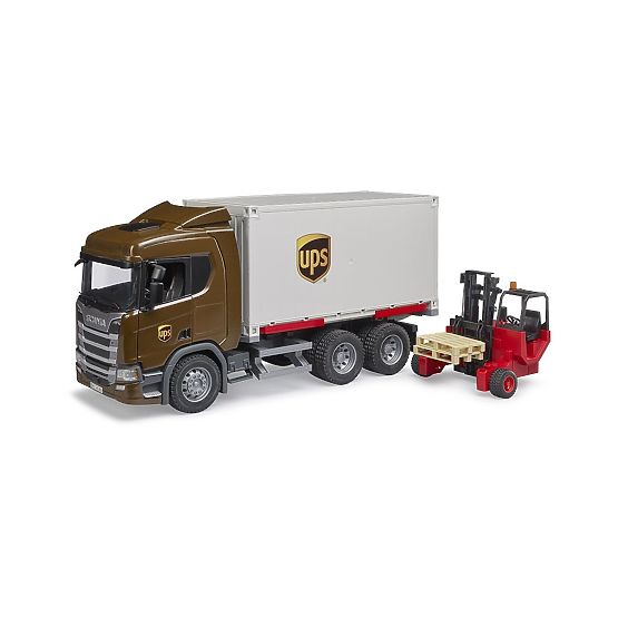 Bruder Logistični tovornjak Scania UPS z viličarjem