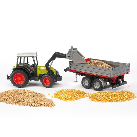 Bruder traktor CLAAS Nectis 267F z nakladačem in prikolico