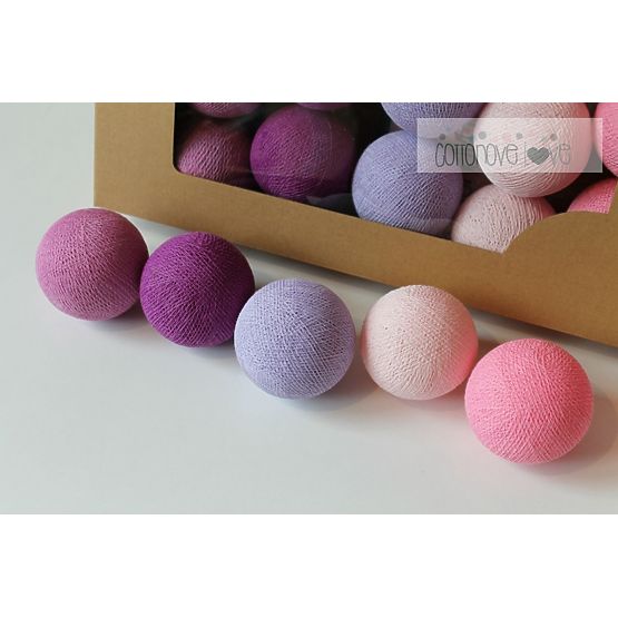 Cotton balls - light berry