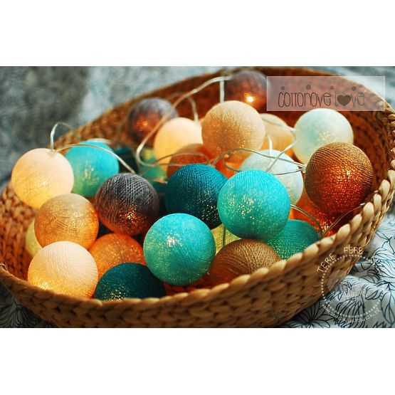 Cotton balls - tyrkysové