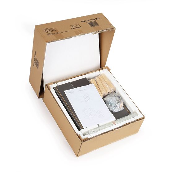 Črna nočna omarica NORLA