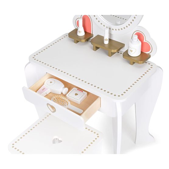 Dekliška toaletna mizica z dodatki