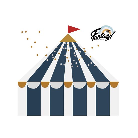 Dekorace na zeď DEKORNIK Circus - tmavě modrá