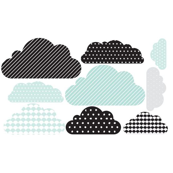 Dekorace na zeď DEKORNIK - Obláčky