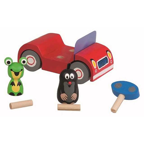 Detoa Leseni avto rdeč - Krtek na izletu