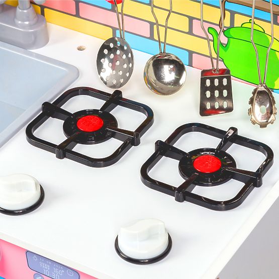 Dětská dřevěná kuchyňka s vybavením