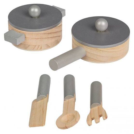 Dětská dřevěná kuchyňka s vybavením