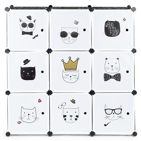 Otroška modularna omara s policami 9 polic otroška