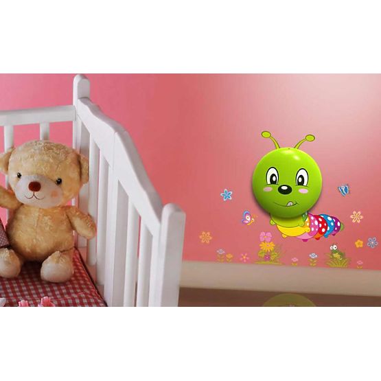 Dětská noční lampa s nálepkou Housenka