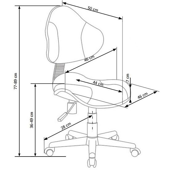 Dětská otočná židle Flash růžová