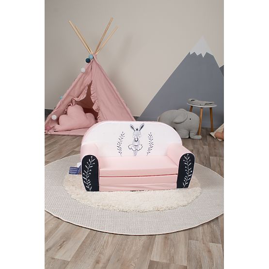 Otroška sedežna garnitura Bunny Ballerina - belo-roza