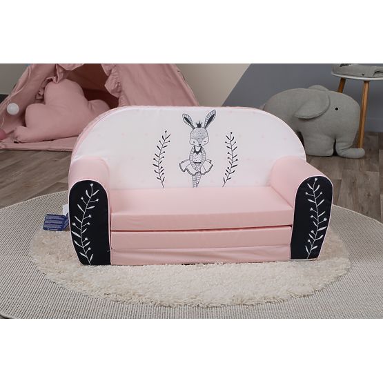 Otroška sedežna garnitura Bunny Ballerina - belo-roza
