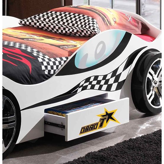Dětská postel auto Turbo Racing - bílá
