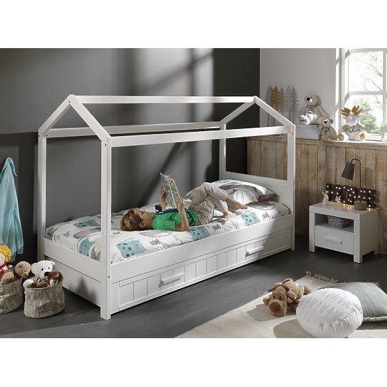 Dětská postel domeček Erik - bílá