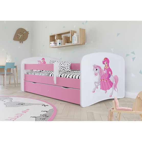Otroška postelja z ograjo Ourbaby - Princeska na konju