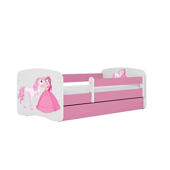Otroška postelja Ourbaby z ograjo - Princesa s konjem