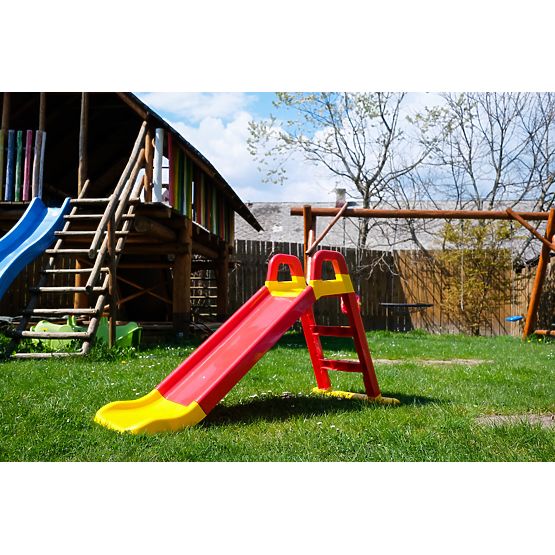 Otroški tobogan Happy 140 cm - rdeče-rumen