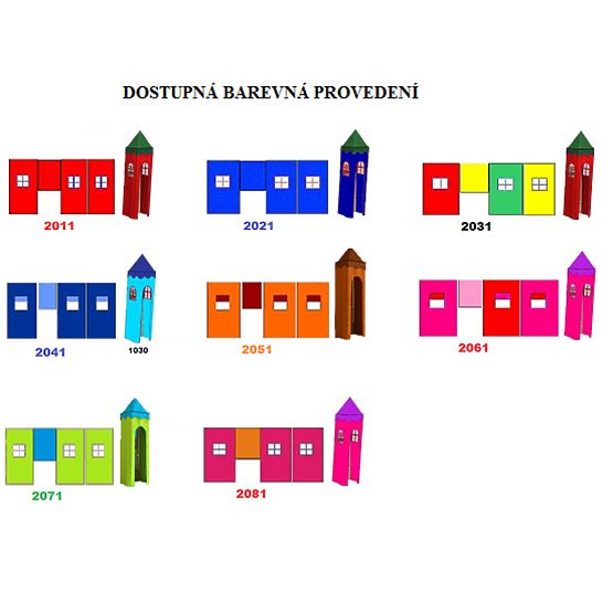 Dětská vyvýšená postel Gabi s věží a skluzavkou - borovice