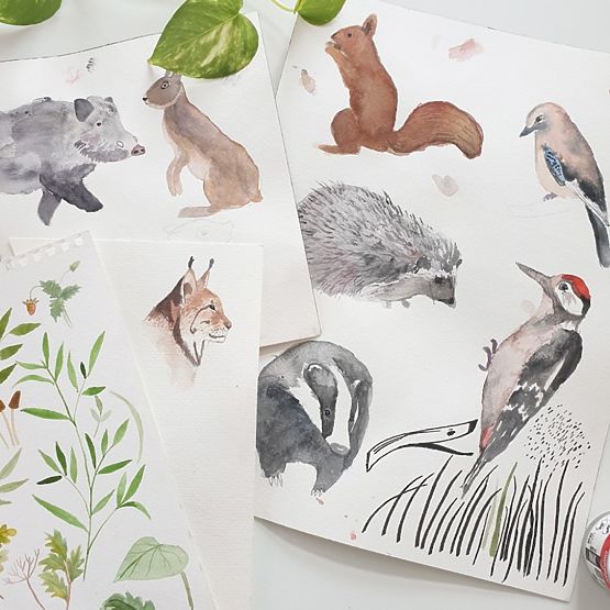 Dětská zavinovačka Život v lese