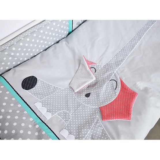 Dětské 3-dílné povlečení Sloník šedé