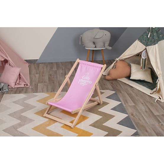 Stol za plažo Little princess - roza