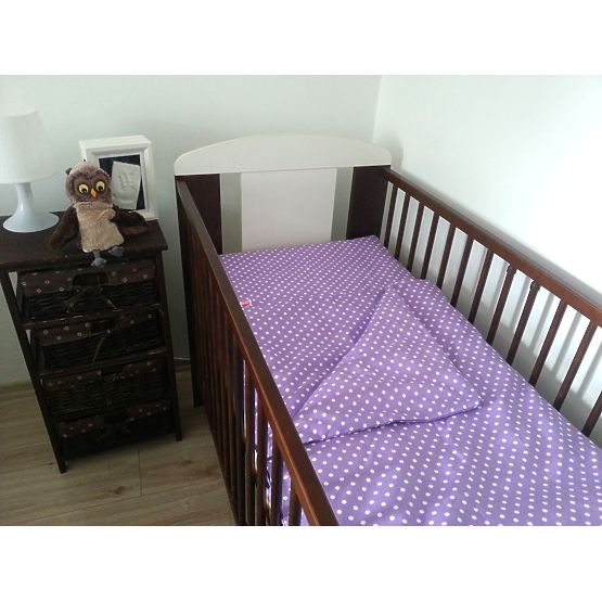 Dětské povlečení Puntíky fialové
