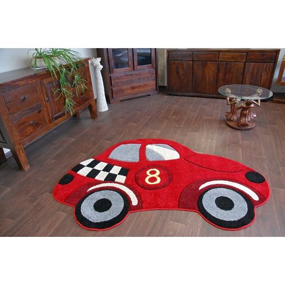 Dětský koberec AUTO červený