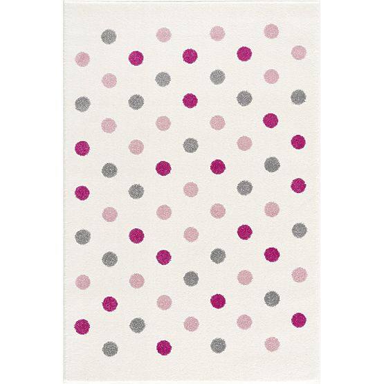 Dětský koberec Confetti - krémovo-růžový