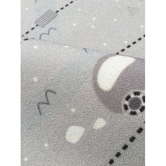 Dětský koberec Mapa pokladů - stříbrno-šedý