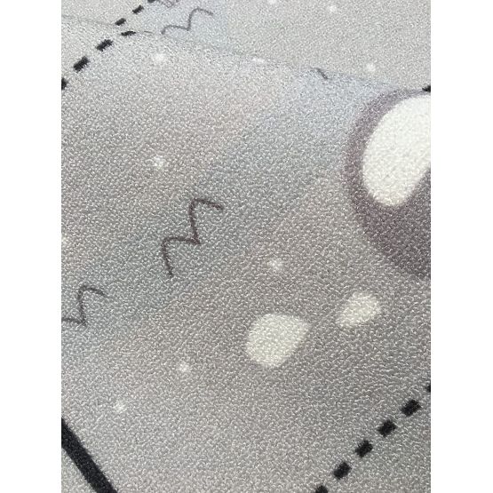 Dětský koberec Mapa pokladů - stříbrno-šedý