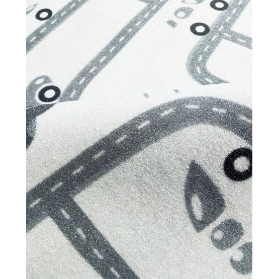 Dětský koberec Milujeme hru - černo-bílý