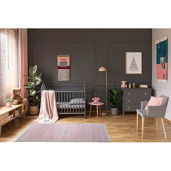 Dětský koberec Princess Star - růžový