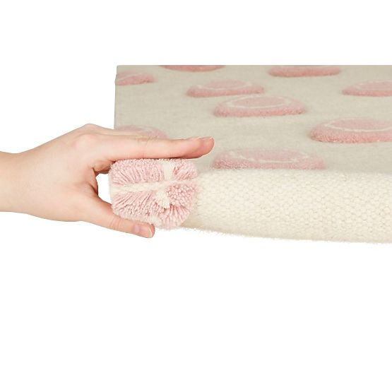 Dětský koberec Ring - krémovo-růžový