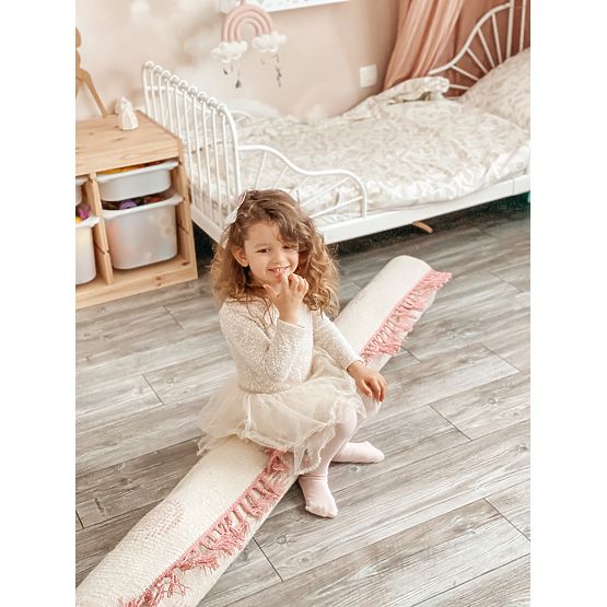 Dětský koberec Ring - krémovo-růžový